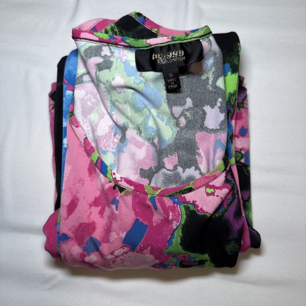 Twiggy London Colorful Maxi Dress Drawstring Waist Sleeveless Stretch Size S EUC - Picture 13 of 13